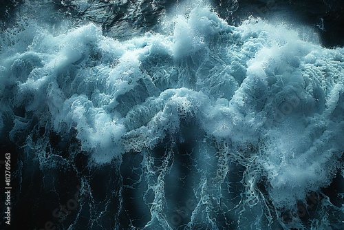 Depicting a ocean ocean blue sea water aerial water waves scene
