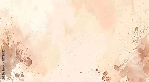 A blurry, abstract painting with a lot of splatters of paint. The colors are mostly beige and there are some darker shades mixed in. Generative AI