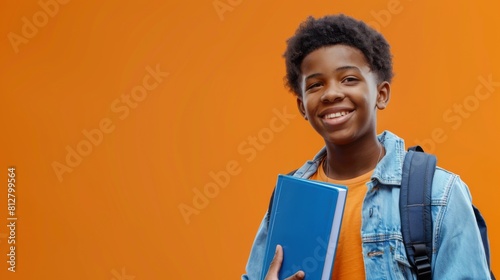 Smiling Teen with School Books