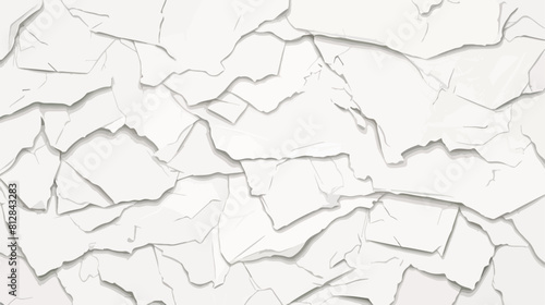 Collection of white torn paper. Vector illustration