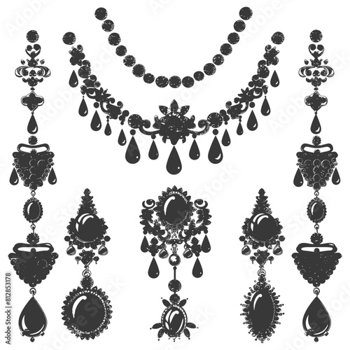 Silhouette jewelry and accessories for women black color only