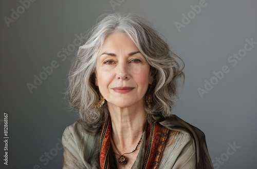 Elegant senior woman portrait