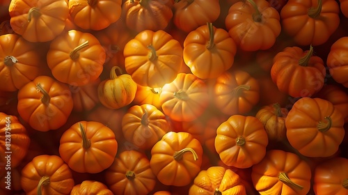 Creative Fall layout made of pumpkins Autumn Halloween or Thanksgiving season concept Flat lay : Generative AI