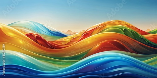 Dynamic colorful liquid wave art perfect for use in dynamic web interfaces, multimedia presentations, and as visual effects in videos.