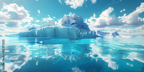Iceberg from glacier in arctic landscape - Ai Generated
