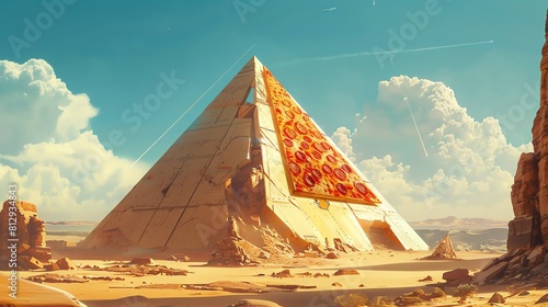 Renewable Energy, Surrealism, Pizza, Egyptian, Desert