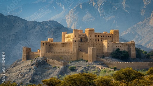 The Bahla Fort in Oman a magnificent example of medieval Islamic fort architecture in the Arabian Peninsula surrounded by a 12 km wall and known for i