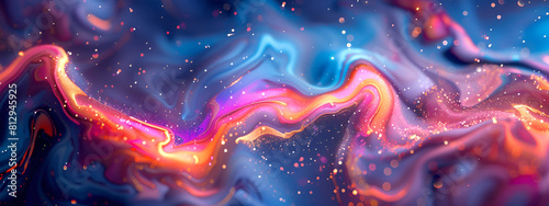 Colorful wave background for presentation