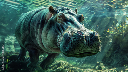 Hippopotamus Submerged