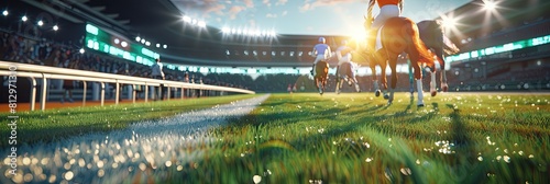 horse race on the racetrack for sports betting