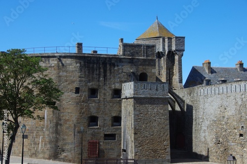 Ramparts of the city of St Malo in Brittany in France, Europe