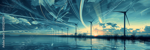 Harnessing wind energy through strategically positioned turbines, informed by wind rose data that identifies prevailing wind directions and speeds, is pivotal for optimizing electr