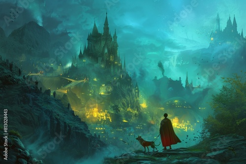 In a realm where magic reigns supreme, the man and his guard dog must outwit a powerful sorcerer who seeks to claim their riches for himself.