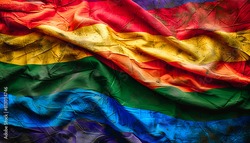 Tissu froissé aux couleurs LGBT