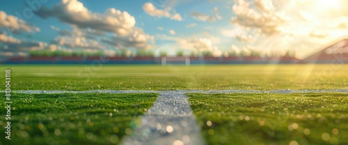 End Zone View Of A Soccer Field Background