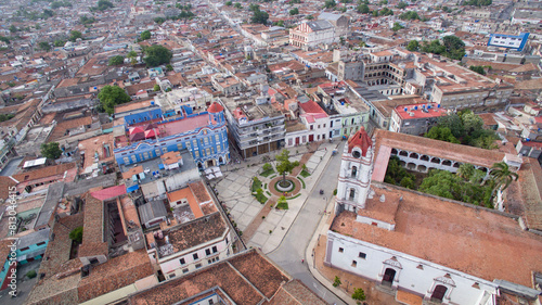 Camaguey, Cuba Historical City Centre aerial photos