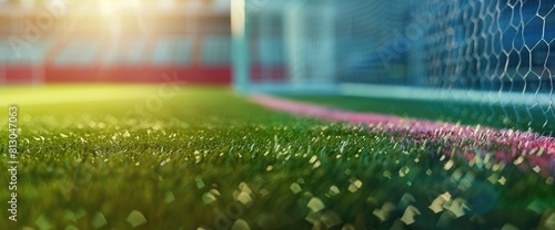 Soccer Field Background With A Close-Up Of The Penalty Spot