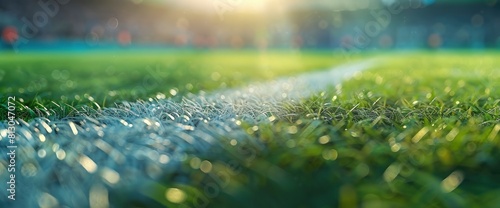 Soccer Field Background With A Close-Up Of The Penalty Spot