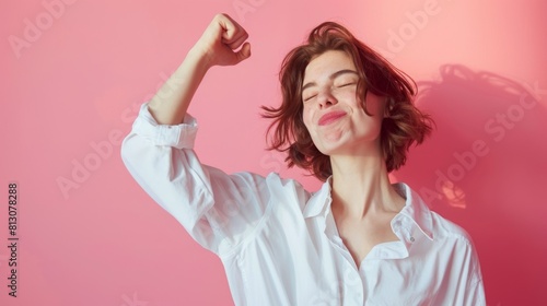 Woman Celebrating Personal Success