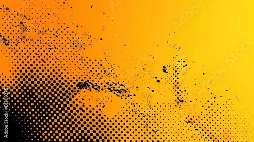  A yellow and black halftone background with a halftone pattern on the bottom half of the image is a halftone halftone halftone halftone halftone hal