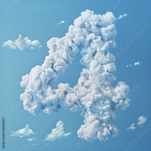 구름 숫자 4