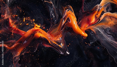 BB creams twist into a fiery explosion on a dark black background