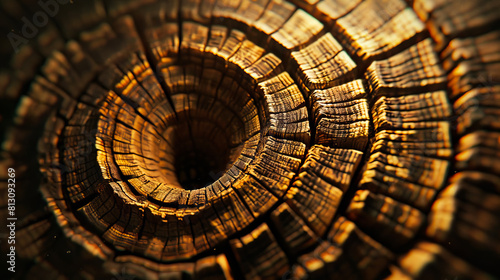 A close up of a tree trunk with a hole in it.