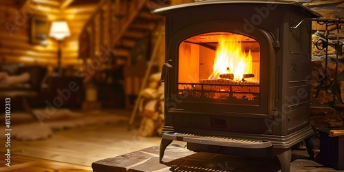 Operating a Wood Pellet Stove. Concept Wood Pellet Stove Maintenance, Efficient Heating, Safety Precautions, Cleaning Tips, Troubleshooting Common Issues