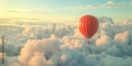 hot air balloon in the sky Generative AI