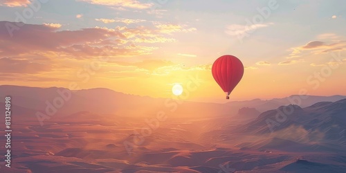 hot air balloon in the sky Generative AI