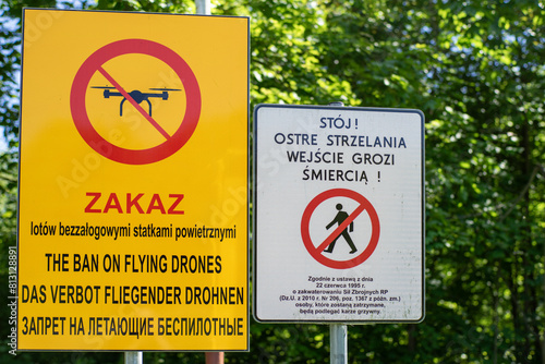 Obiekt wojskowy - zakaz latania dronami 