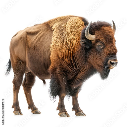 american buffalo on a white background