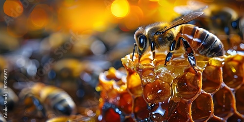 "Beekeepers commemorate International Bee Day with honeycomb honey harvest". Concept International Bee Day, Beekeepers, Honeycomb Harvest, Honey Celebration, Environmental Awareness