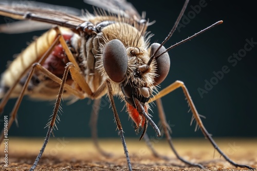 "An Unseen Perspective: Intricate Close-Up of a Mosquito"
