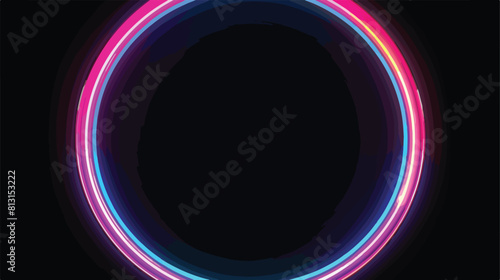 Neon colorful circle for your design. Electronic gl