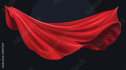 Red superhero cloak or cape fluttering in wind real