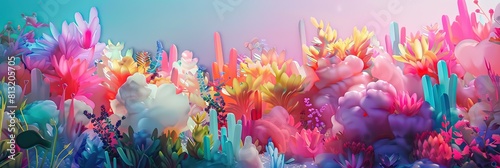 colorful underwater scene with tropical fish and coral