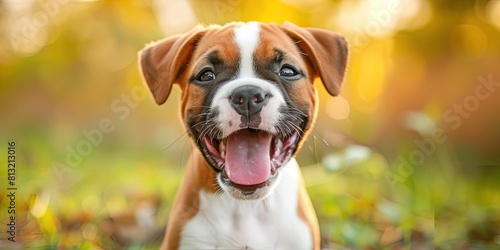 happy boxer puppy 