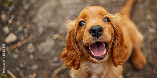 happy cocker spaniel puppy