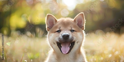 happy shiba inu doge puppy