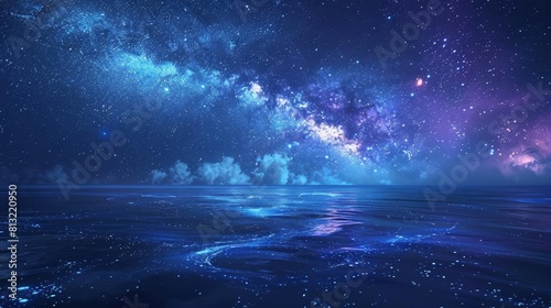 expansive starry night sky with splendor of milky way galaxy breathtaking digital illustration