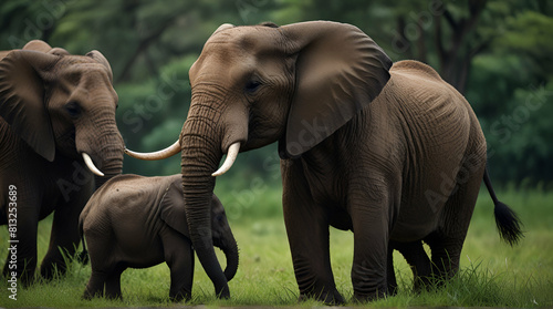 elephants in the savannah need beautiful environment .Generative. Ai