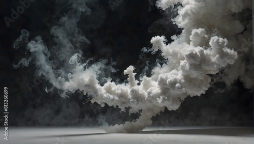 The purity of white, a single tendril of smoke dances, a fleeting anomaly in the pristine space ai_generated