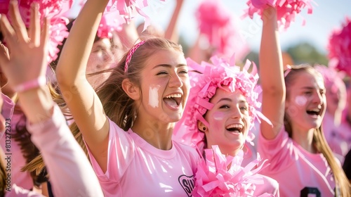 School spirit and sports. lively student images at pep rallies and team competitions