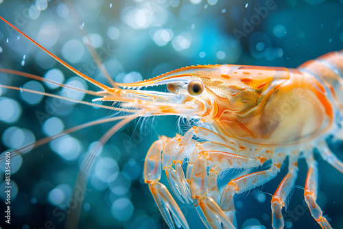 Fresh shrimp on underwater