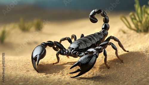 emperor scorpion in the sand