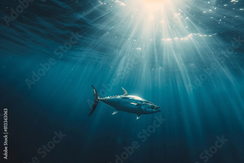 underwater world angle with fish