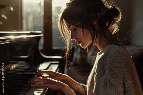 A blind musician plays the piano beautifully, showcasing remarkable talent