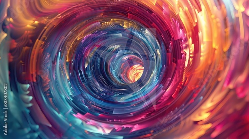 A swirling vortex of vibrant colors