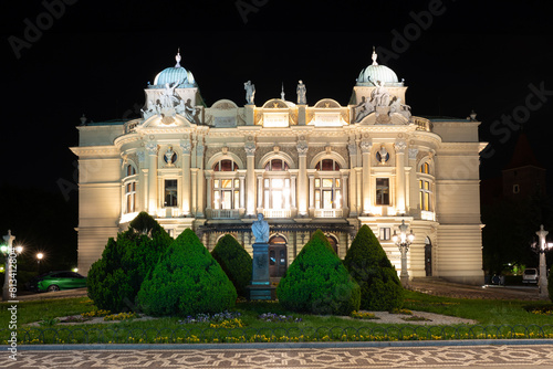 2023-05-21; evening view of the Opera House Krakow Poland